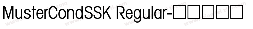 MusterCondSSK Regular字体转换
